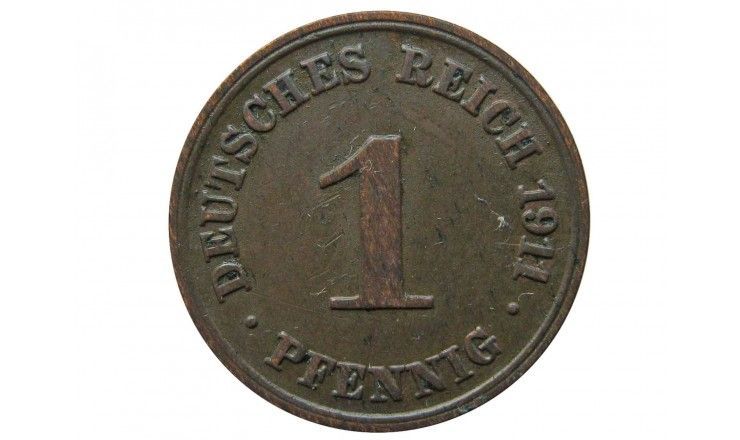 Германия 1 пфенниг 1911 г. D