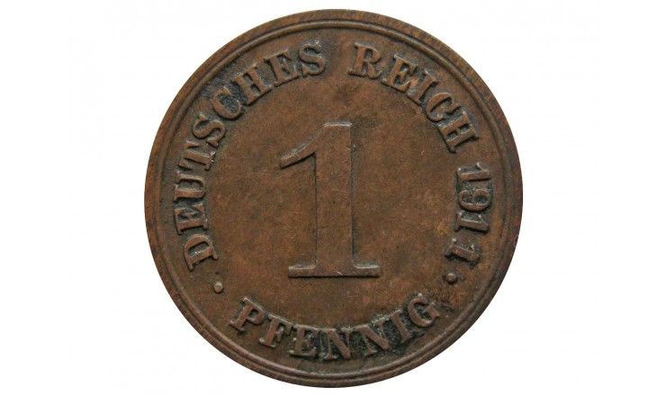 Германия 1 пфенниг 1911 г. G