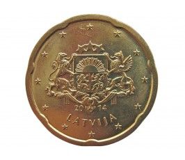 Латвия 20 евро центов 2014 г.