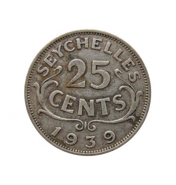Сейшелы 25 центов 1939 г.