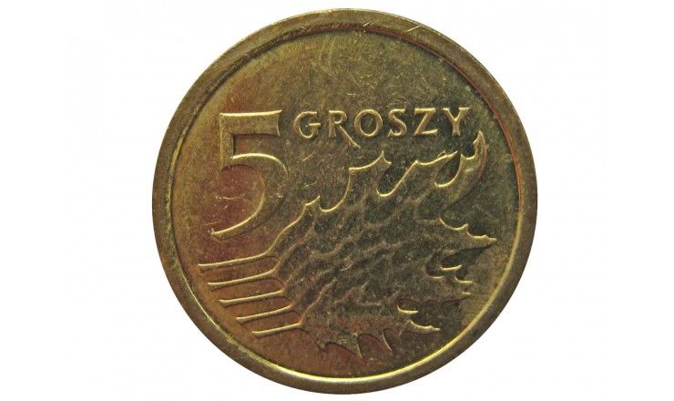 Польша 5 грошей 2015 г.
