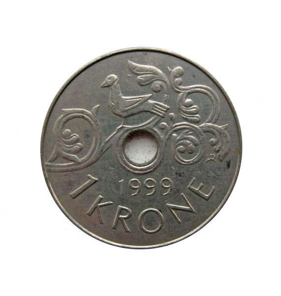 Норвегия 1 крона 1999 г.