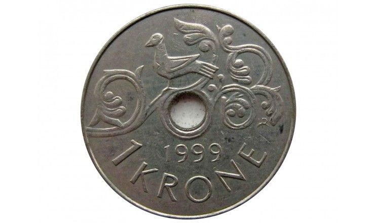 Норвегия 1 крона 1999 г.