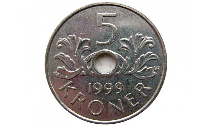 Норвегия 5 крон 1999 г.