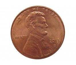 США 1 цент 2013 г. D