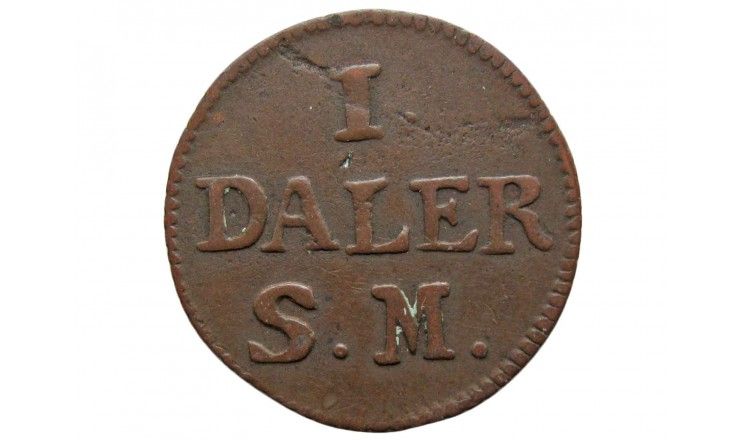 Швеция 1 далер 1715 г.