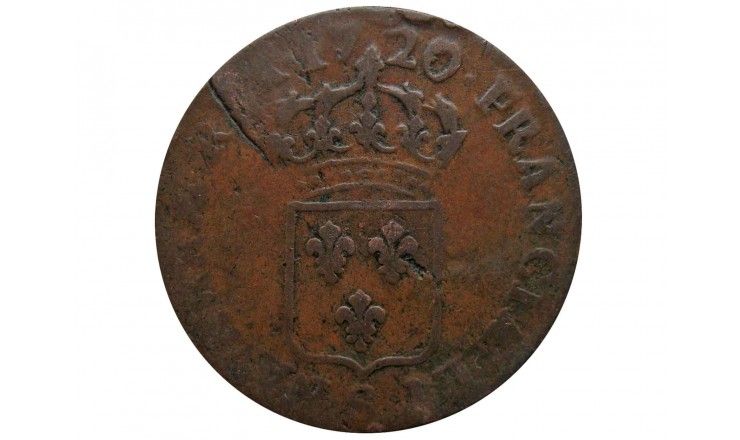 Франция 1/2 соля 1720 г. S