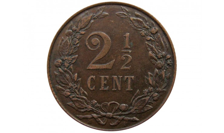 Нидерланды 2 1/2 цента 1906 г.