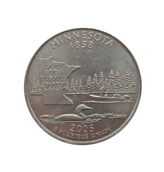 США квотер (25 центов) 2005 г. "Миннесота" P