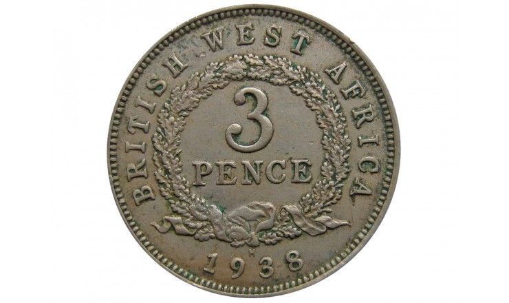Британская Западная Африка 3 пенса 1938 г. H