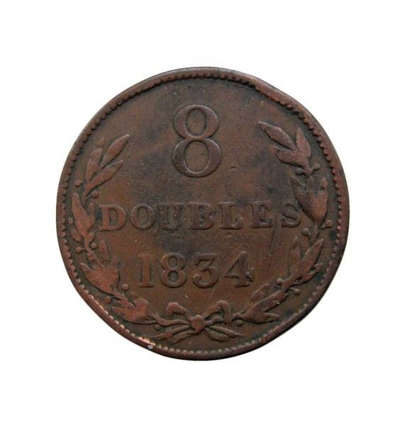 Гернси 8 дублей 1834 г.