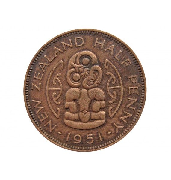 Новая Зеландия 1/2 пенни 1951 г.