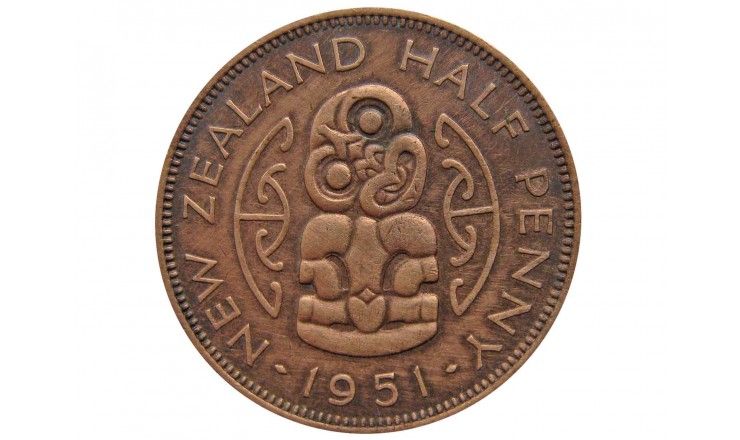 Новая Зеландия 1/2 пенни 1951 г.