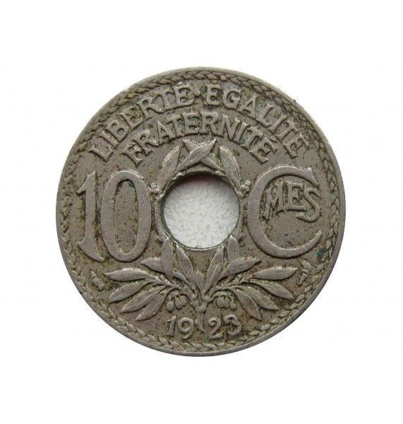 Франция 10 сантимов 1923 г.