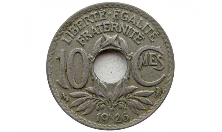 Франция 10 сантимов 1926 г.