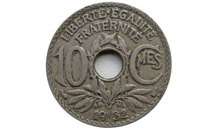 Франция 10 сантимов 1932 г.