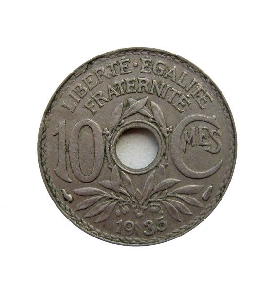 Франция 10 сантимов 1935 г.