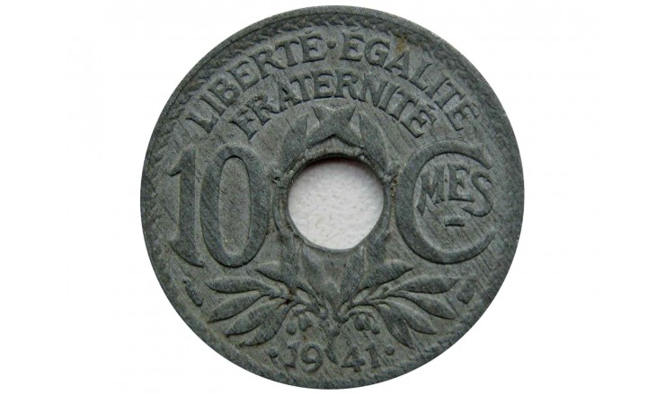 Франция 10 сантимов 1941 г.