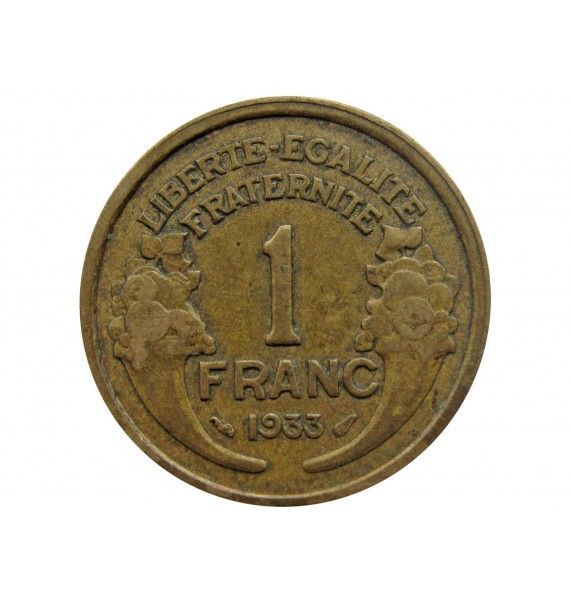 Франция 1 франк 1933 г.