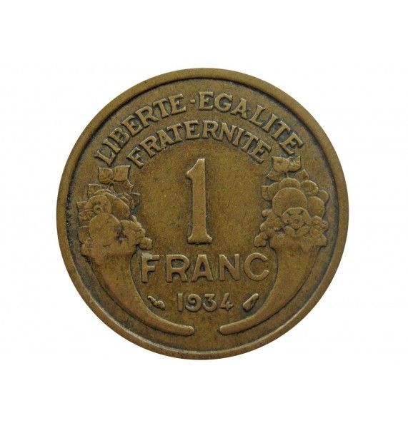 Франция 1 франк 1934 г.