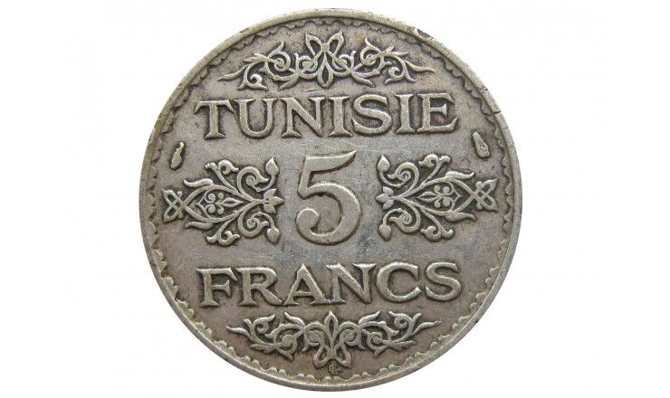Тунис 5 франков 1934 (1353) г. 