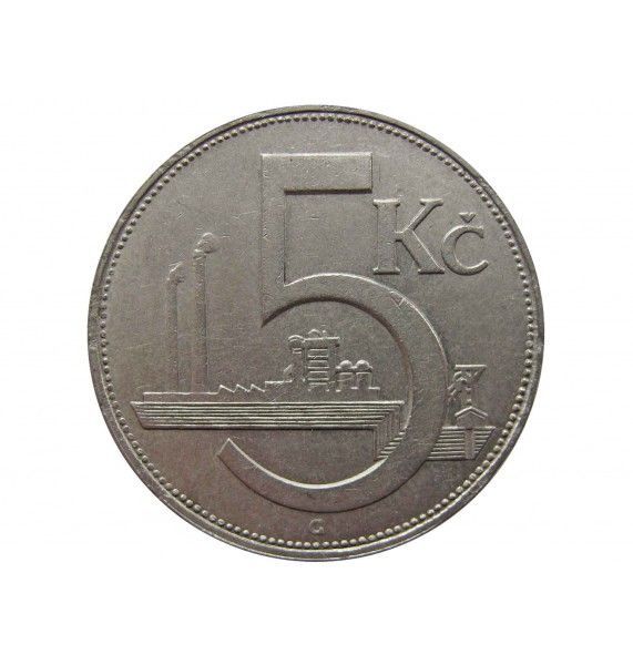 Чехословакия 5 крон 1938 г.