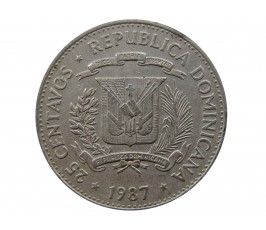 Доминиканская республика 25 сентаво 1987 г.