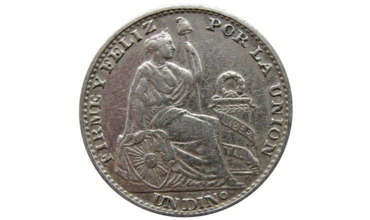 Перу 1 динеро 1897 г. JF