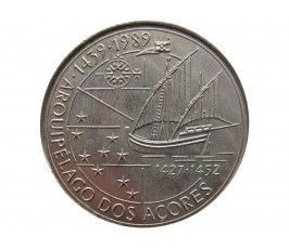 Португалия 100 эскудо 1989 г. (Открытие Азорских островов)