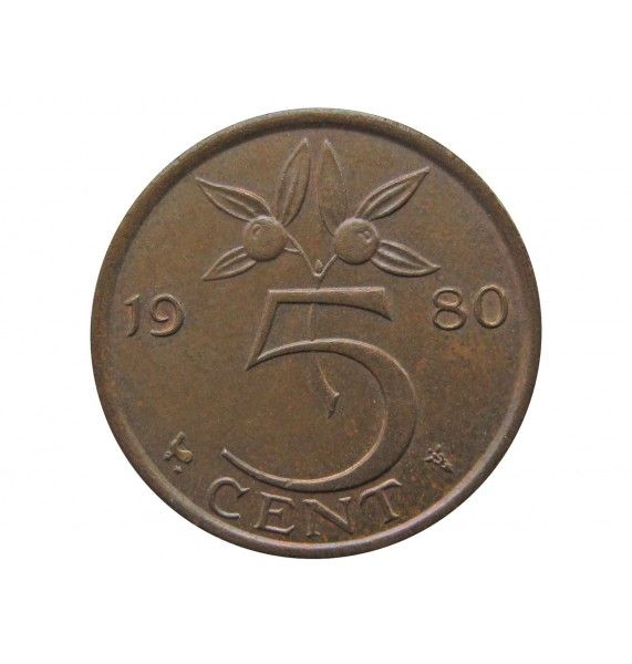 Нидерланды 5 центов 1980 г.