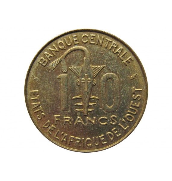 Западно-Африканские штаты 10 франков 1990 г.