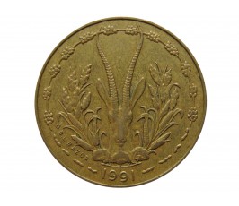 Западно-Африканские штаты 5 франков 1991 г.