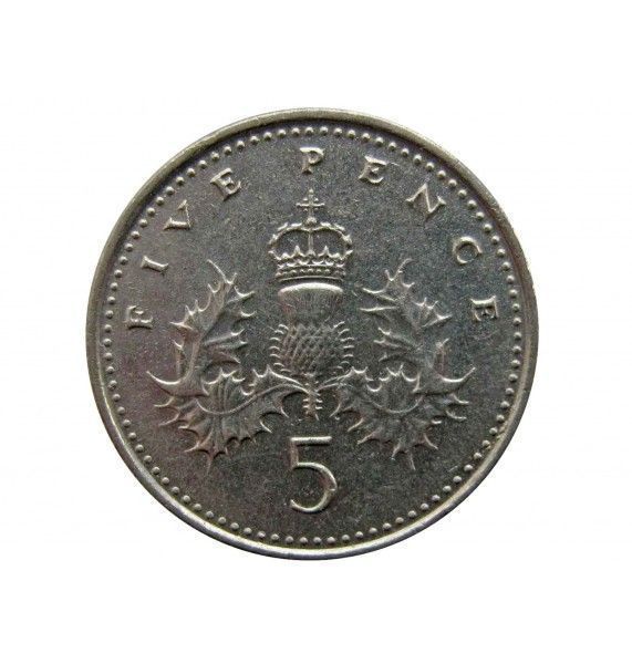 Великобритания 5 пенсов 2000 г.