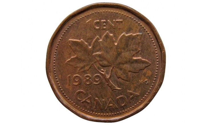 Канада 1 цент 1989 г.