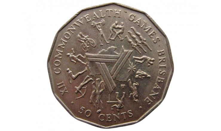 Австралия 50 центов 1982 г. (XII Игры Содружества)