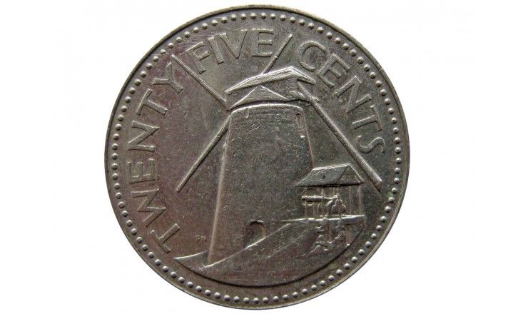 Барбадос 25 центов 1987 г.