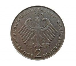 Германия 2 марки 1976 г. J (Теодор Хойс, 20 лет Федеративной Республике)