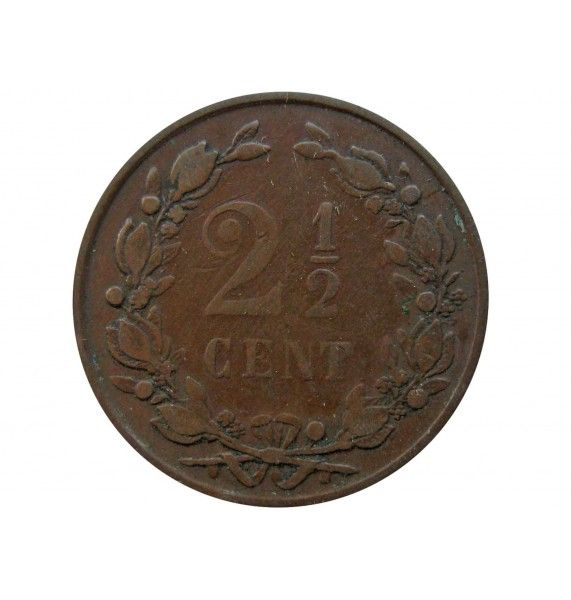 Нидерланды 2 1/2 цента 1884 г.