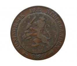 Нидерланды 2 1/2 цента 1884 г.