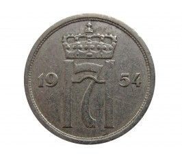 Норвегия 25 эре 1954 г.
