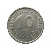 Аргентина 10 сентаво 1950 г. (Хосе де Сан-Мартин)