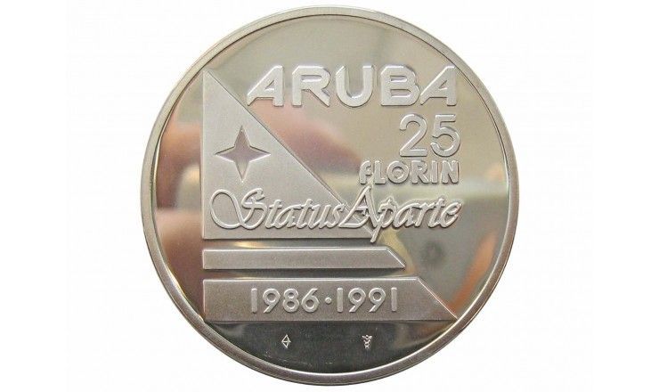 Аруба 25 флоринов 1991 г. (5 лет Независимости Арубы)