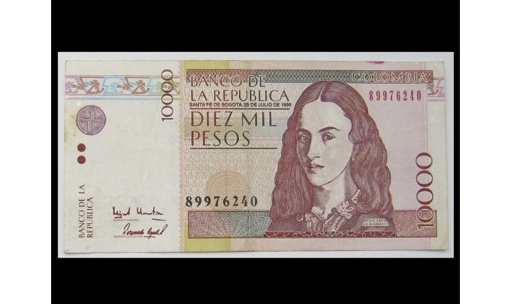 Колумбия 10000 песо 1999 г.