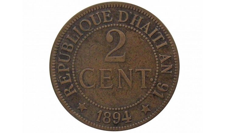 Гаити 2 сантима 1894 г.