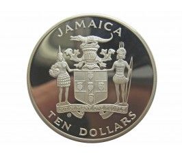 Ямайка 10 долларов 1984 г. (Летняя Олимпиада 1984 г. в Лос-Анджелесе)