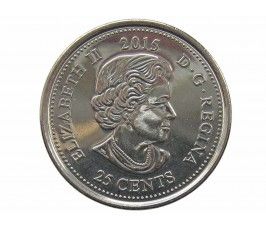 Канада 25 центов 2015 г. (100 лет стихотворению "На полях Фландрии")
