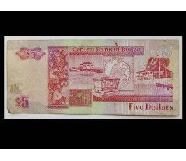 Белиз 5 долларов 1990 г.