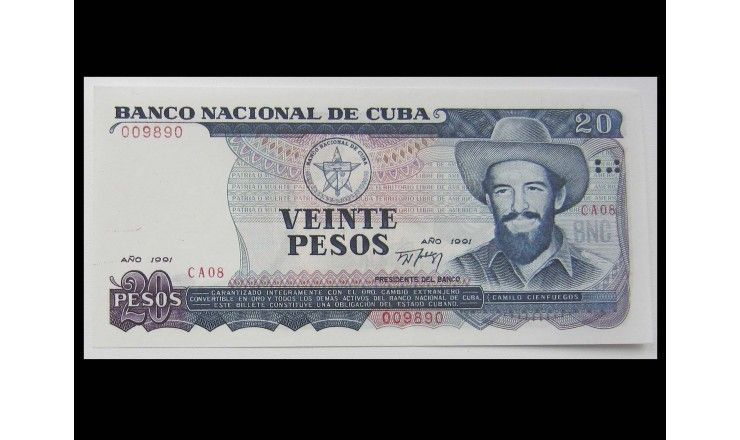 Куба 20 песо 1991 г.