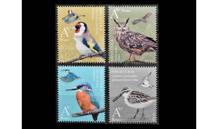 Хорватия 2022 г. "Международная выставка марок Birdpex '92, Гмунден: Птицы"