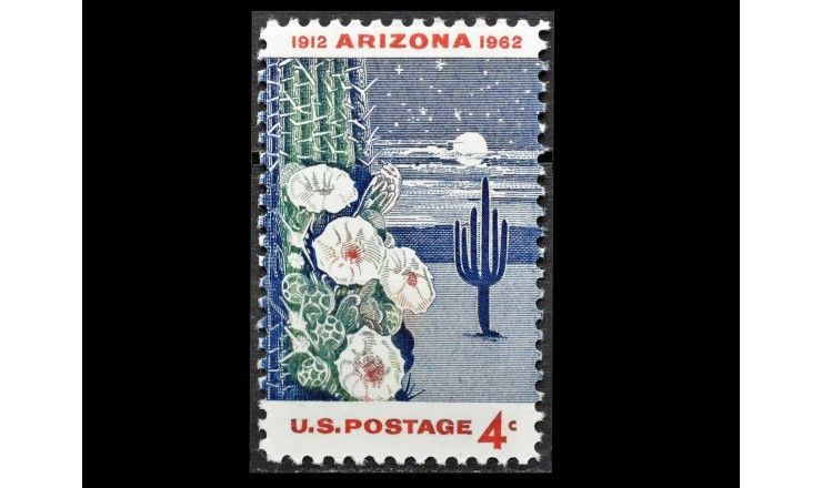 США 1962 г. "50 лет штату Аризона: Кактусы" 